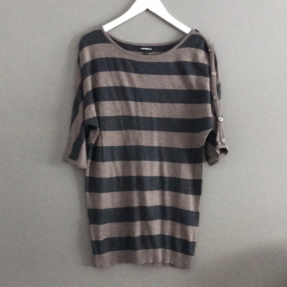 Stripe thin sweater dress